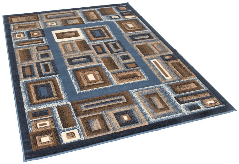 Frame/Boxy/Cube Pattern-Shed Free Rug