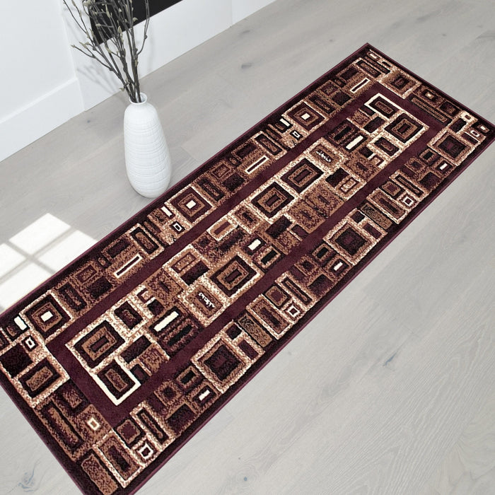 Frame/Boxy/Cube Pattern-Shed Free Rug