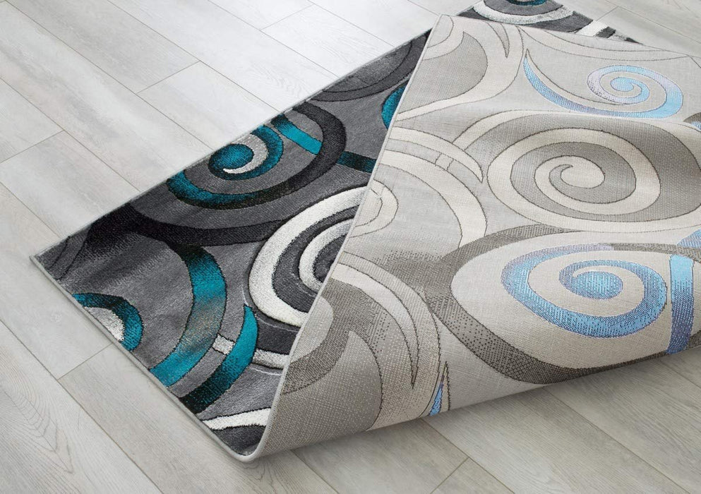 Swirls Contemporary Hand Carved Rugs #14