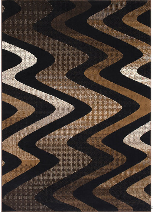 Abstract Area Rug Modern Zigzag Wave #66