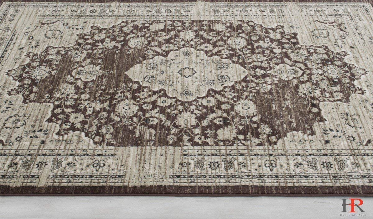 Floral Pattern Distressed Rug #93