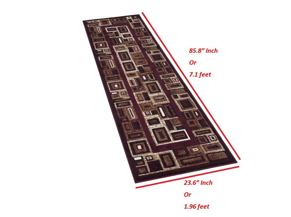 Frame/Boxy/Cube Pattern-Shed Free Rug