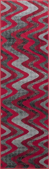 Abstract Area Rug Modern Zigzag Wave #66