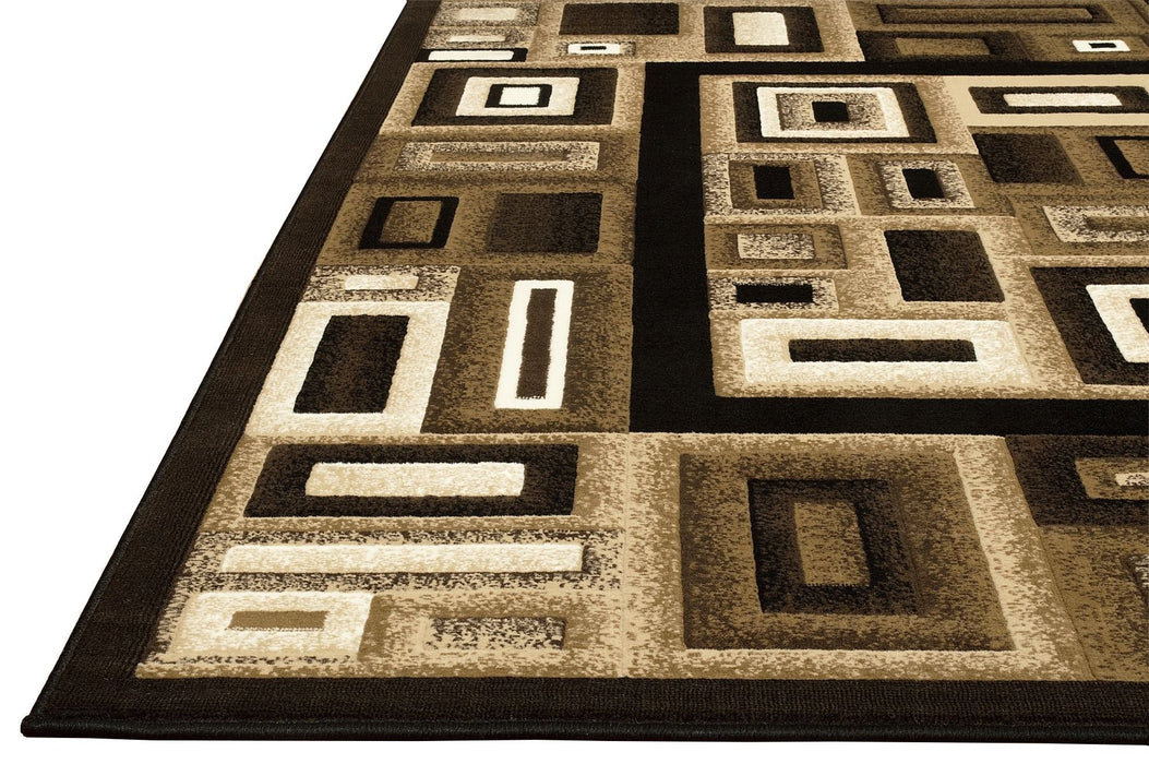 Frame/Boxy/Cube Pattern-Shed Free Rug