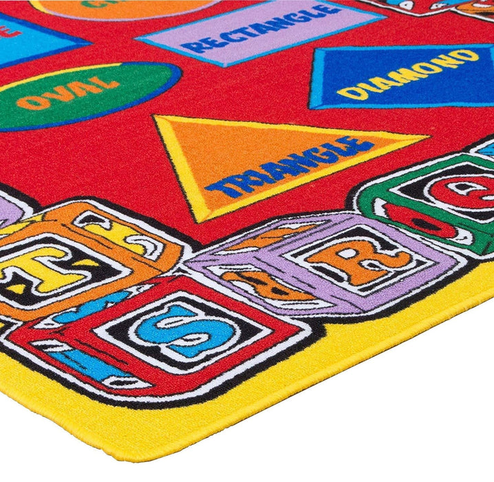 ABC Alphabet Shapes Non-Slip Rug