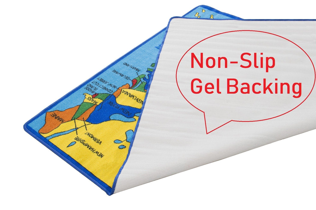 USA Map Kids Educational Non-Slip Gel Back