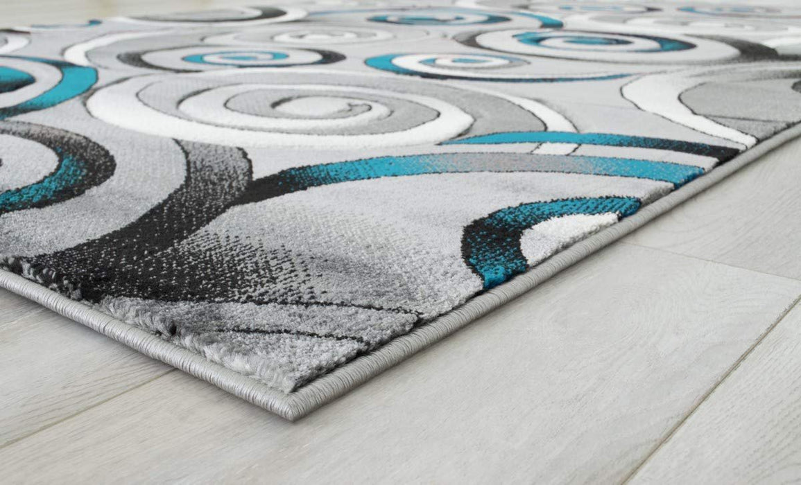 Swirls Contemporary Hand Carved Rugs #14