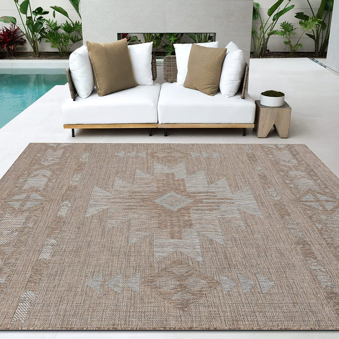 HR Waterproof Southwestern Navajo Outdoor Rug #1664