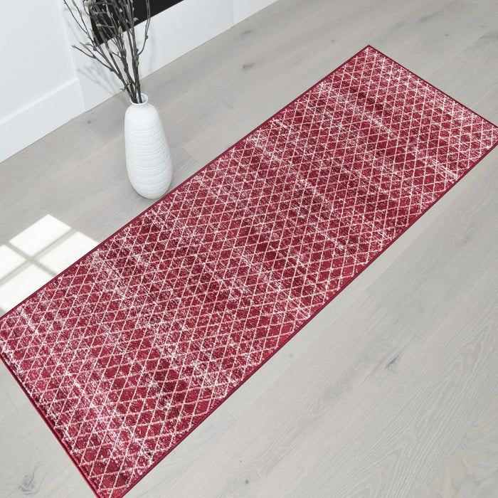 Moroccan Trellis/Diamond Pattern Area Rug #81