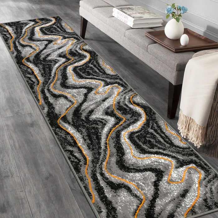 Contemporary Abstract Area Rugs Marble Pattern #296