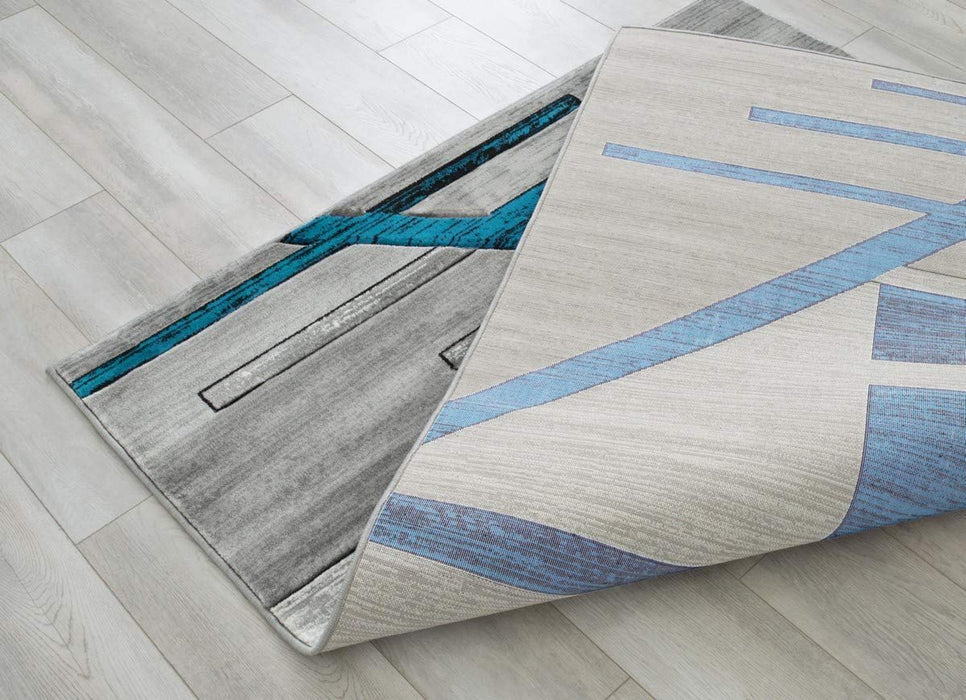 Monochromatic Rug/Linier Design Hand Carved 11