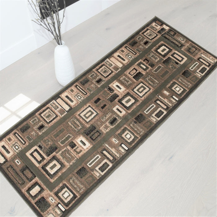 Frame/Boxy/Cube Pattern-Shed Free Rug