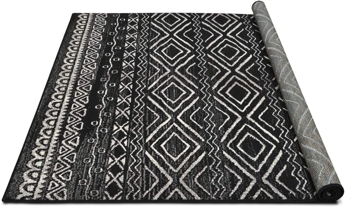 Southwestern Rug for Living Room Antiqued Trellis Black and White Area Rug Boho D????cor Rugs for Bedroom