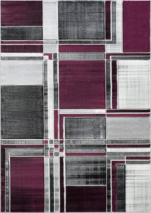 Cubism/Squares Modern  Hand Carved Area Rug 15