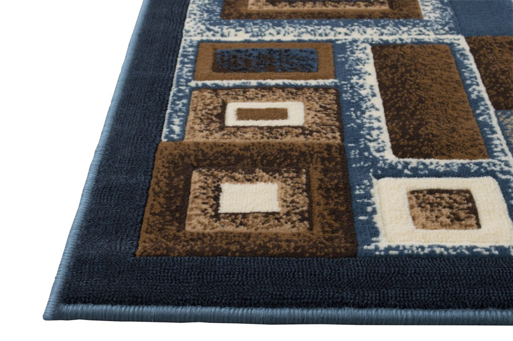 Frame/Boxy/Cube Pattern-Shed Free Rug