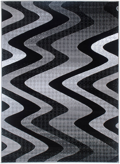 Abstract Area Rug Modern Zigzag Wave #66