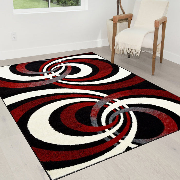 Spiral Distressed Rugs #87