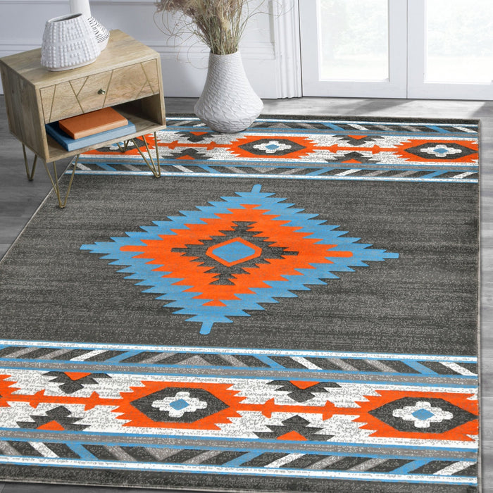 HR Southwestern Rugs Tribal Medallion #1241