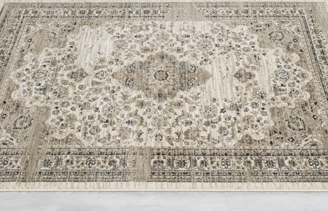 Floral Pattern Distressed Rug #93