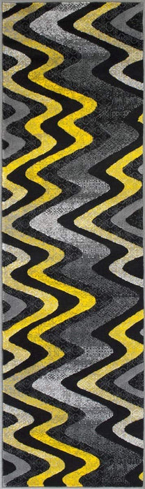 Abstract Area Rug Modern Zigzag Wave #66