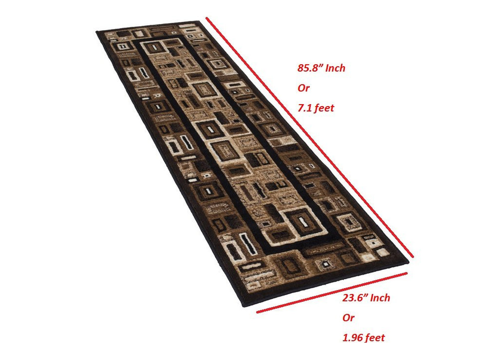 Frame/Boxy/Cube Pattern-Shed Free Rug