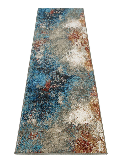 Galaxy Design Rugs Turquoise Burgundy #95