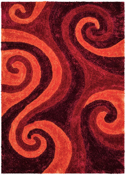 3-D Hand Curved Shaggy Rug #05