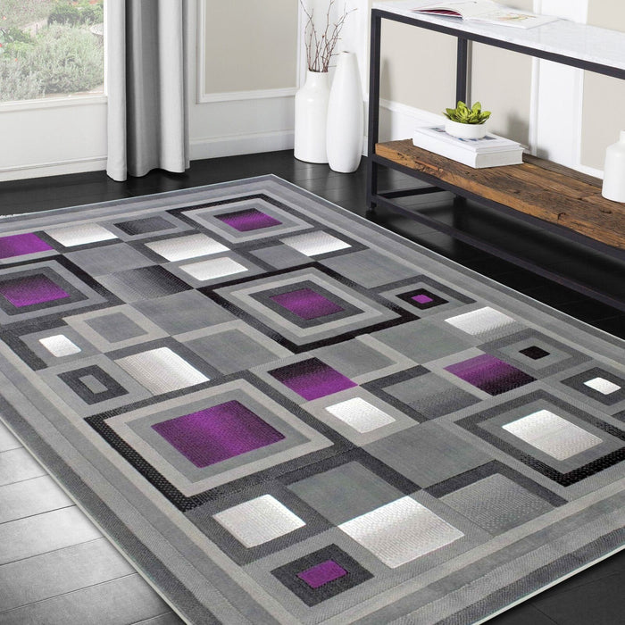 Geometric Abstract Area Rug LUX-910