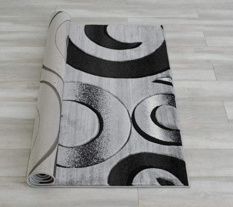 Swirls Hand Carved Area Rug #16