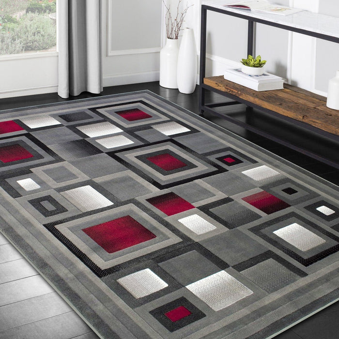 Geometric Abstract Area Rug LUX-910