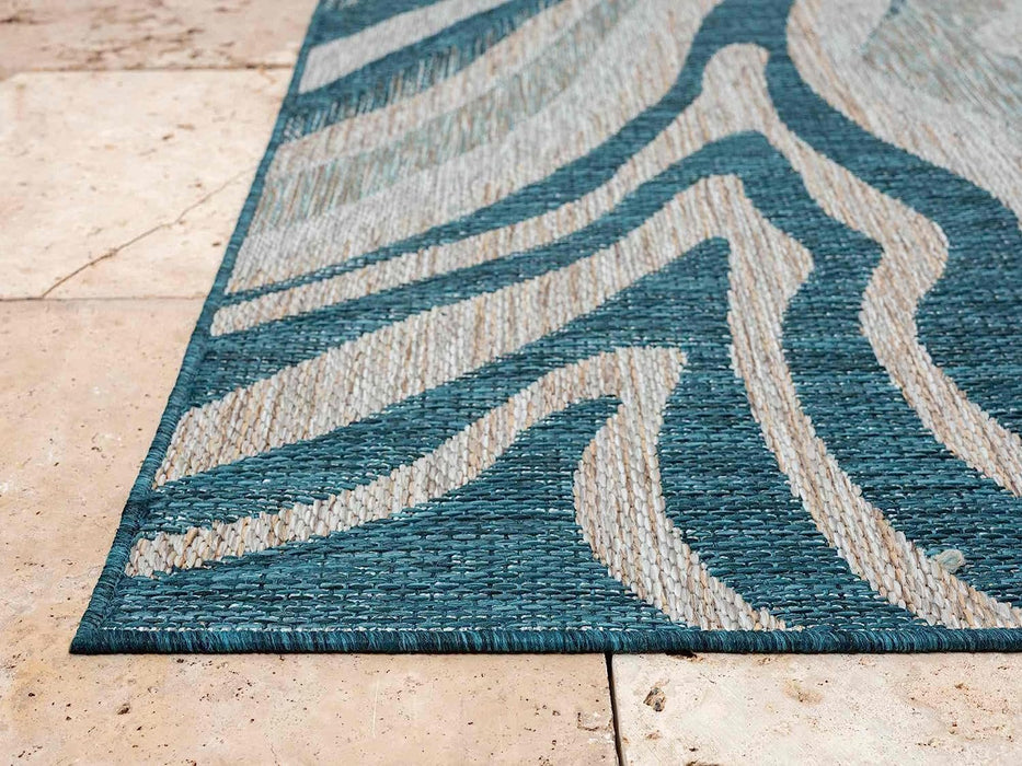 HR Waterproof Ocean Pattern Abstract Outdoor Rug - Stain and Fade-Resistant-#1661