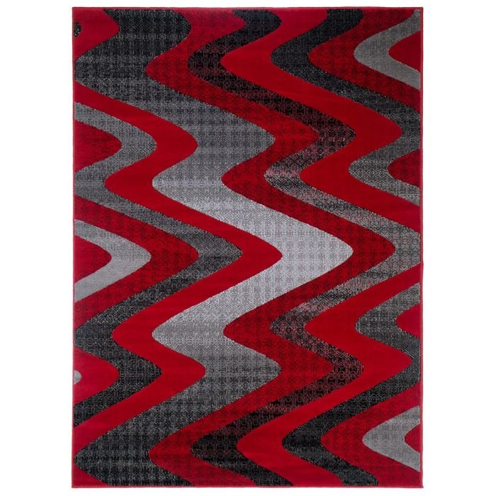 Abstract Area Rug Modern Zigzag Wave #66