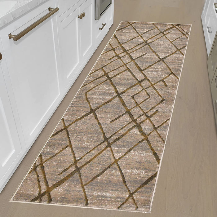 Diamond Pattern Contemporary Abstract Area Rug