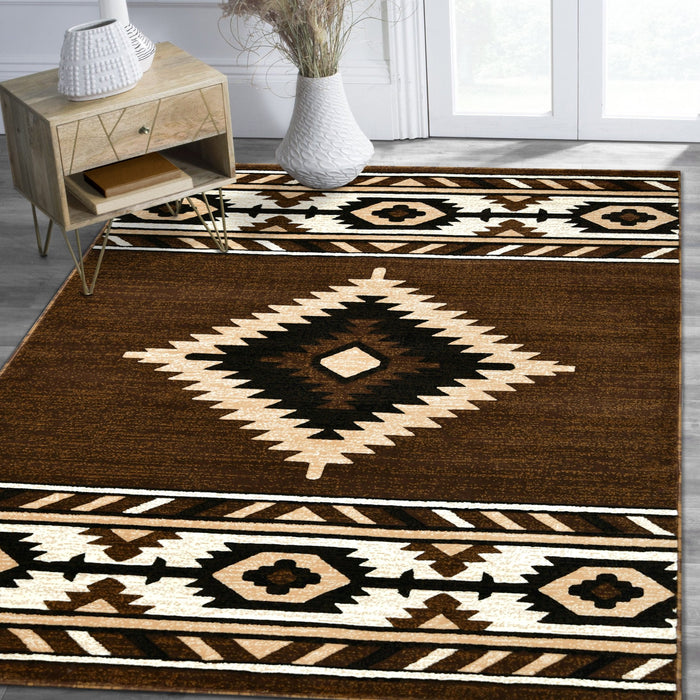 HR Southwestern Rugs Tribal Medallion #1241