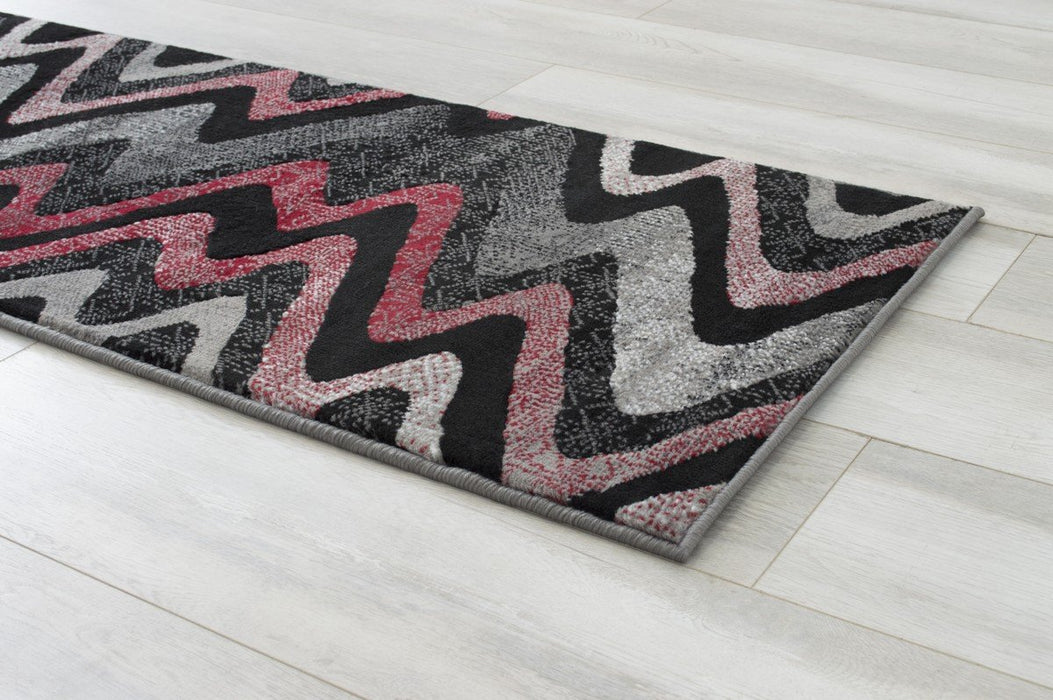 Abstract Area Rug Modern Zigzag Wave #66