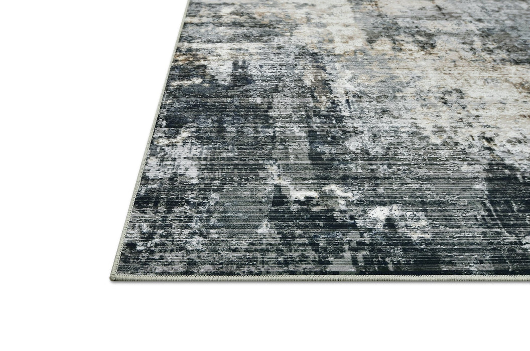 HR Abstract Area Rug - Non-Slip Rubber Backing, Polyester, Flat Texture # 1104