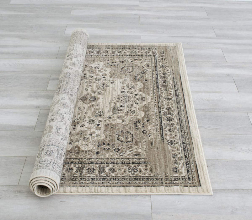 Floral Pattern Distressed Rug #93