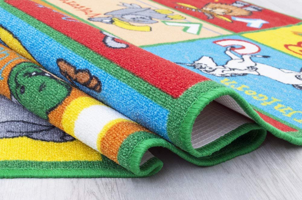 Teaching ABC Animals Kids Educational play mat Non-Slip