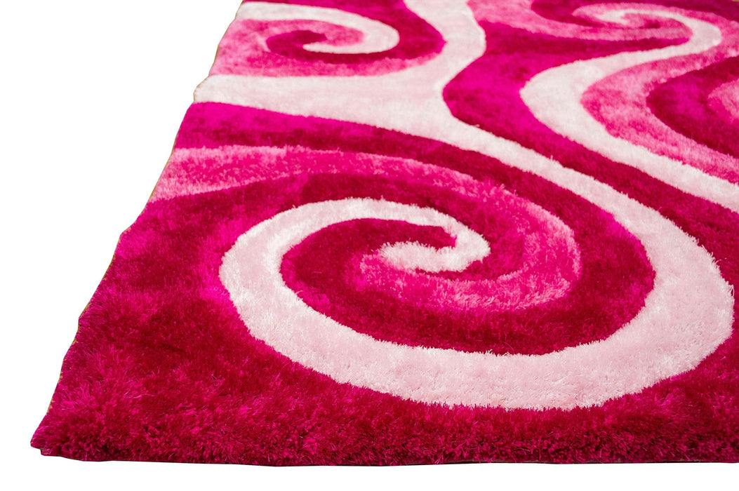 3-D Hand Curved Shaggy Rug #05