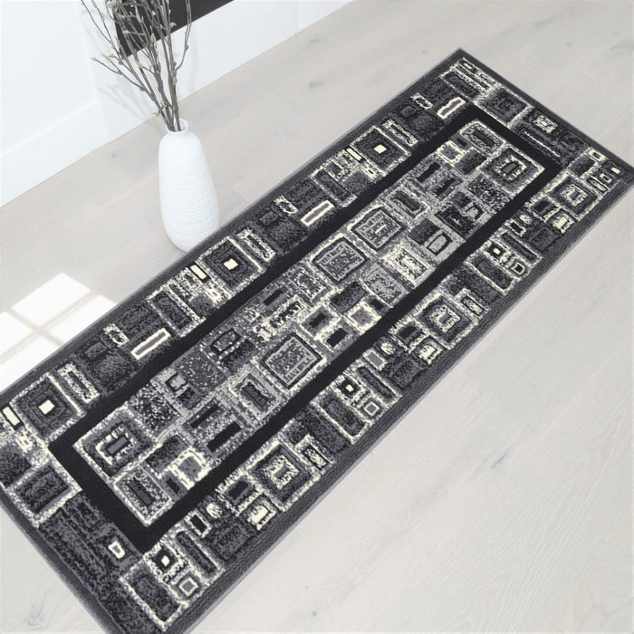 Frame/Boxy/Cube Pattern-Shed Free Rug