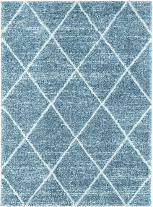 HR Luxurious Moroccan Diamond Shag Rug | Plush 1-Inch-High Pile Soft & Durable Area Rug  #26222