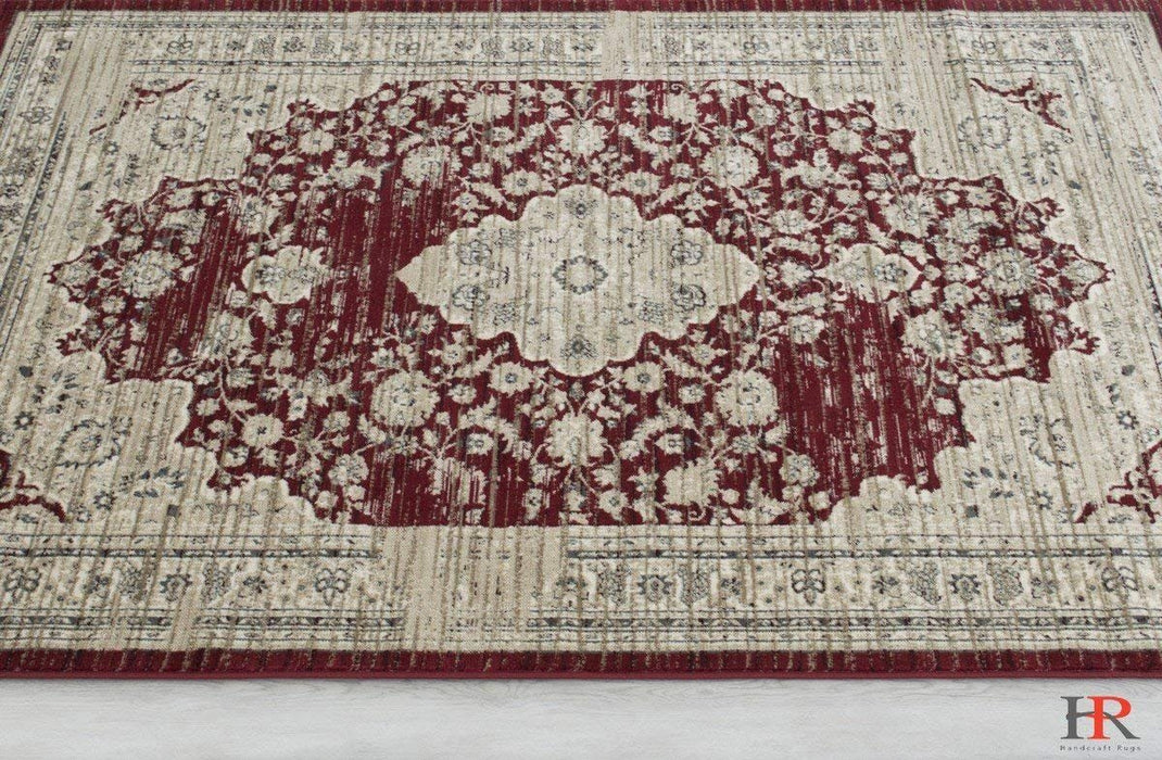 Floral Pattern Distressed Rug #93