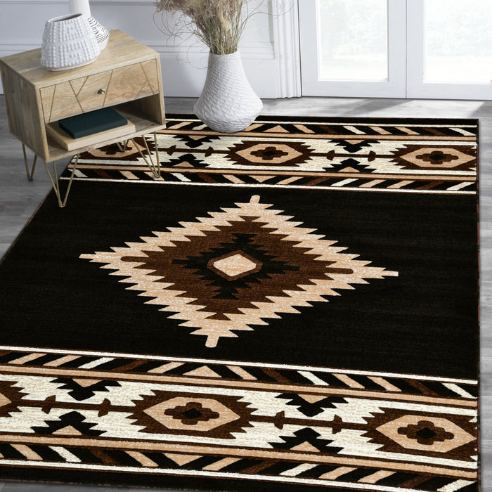 HR Southwestern Rugs Tribal Medallion #1241