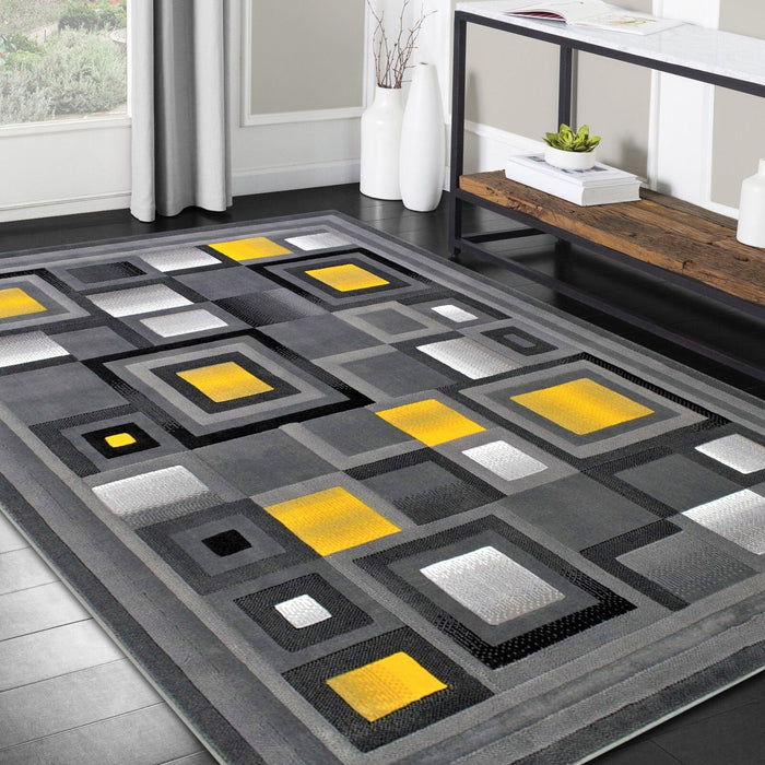 Geometric Abstract Area Rug LUX-910