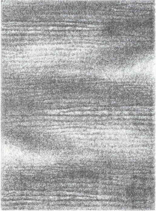 HR Luxurious Beige Shaggy Rug with Deep Pile - Soft Plush Texture, Abstract Pattern, Durable & Comfortable #26228