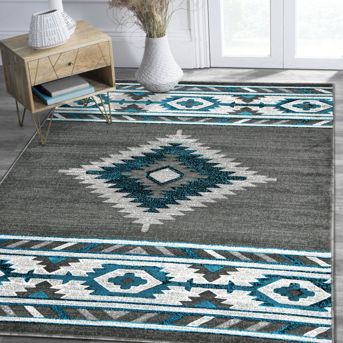 HR Southwestern Rugs Tribal Medallion #1241