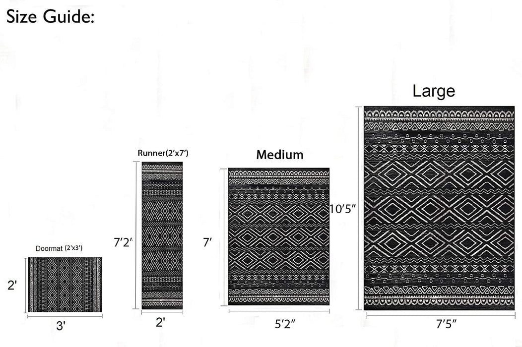 Southwestern Rug for Living Room Antiqued Trellis Black and White Area Rug Boho D????cor Rugs for Bedroom