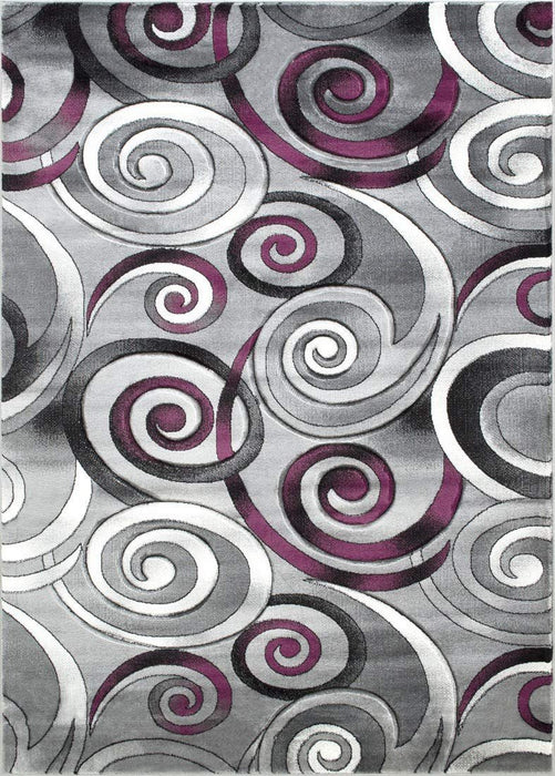 Swirls Contemporary Hand Carved Rugs #14