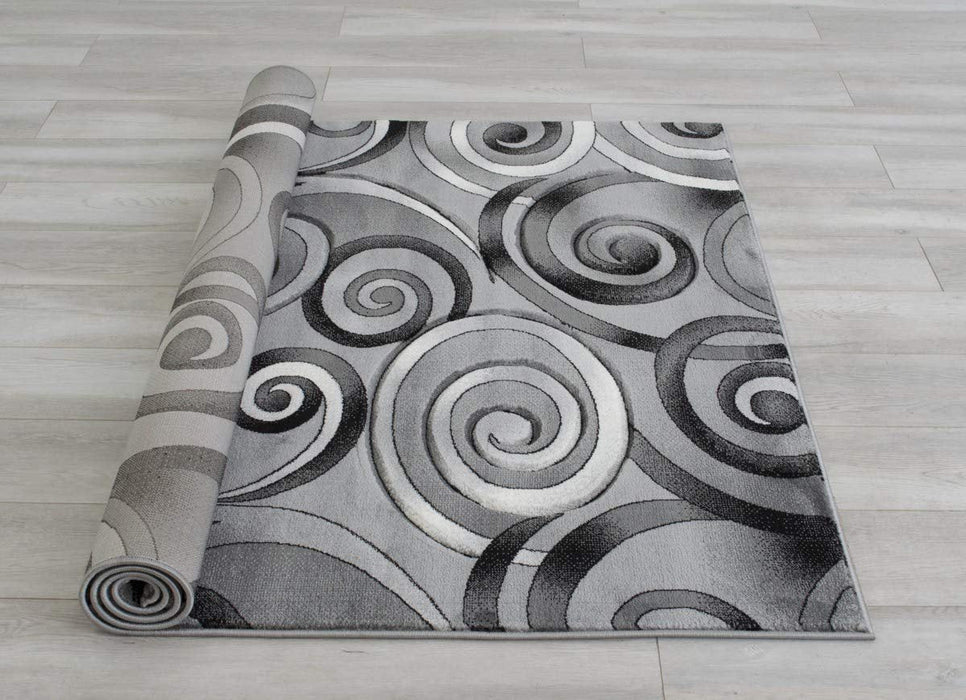 Swirls Contemporary Hand Carved Rugs #14