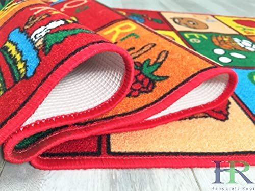 Teaching ABC Food/Fruits Kids Educational Play mat Non-Slip